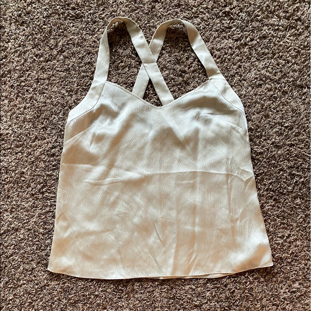 J. Crew Ivory Silk Tank